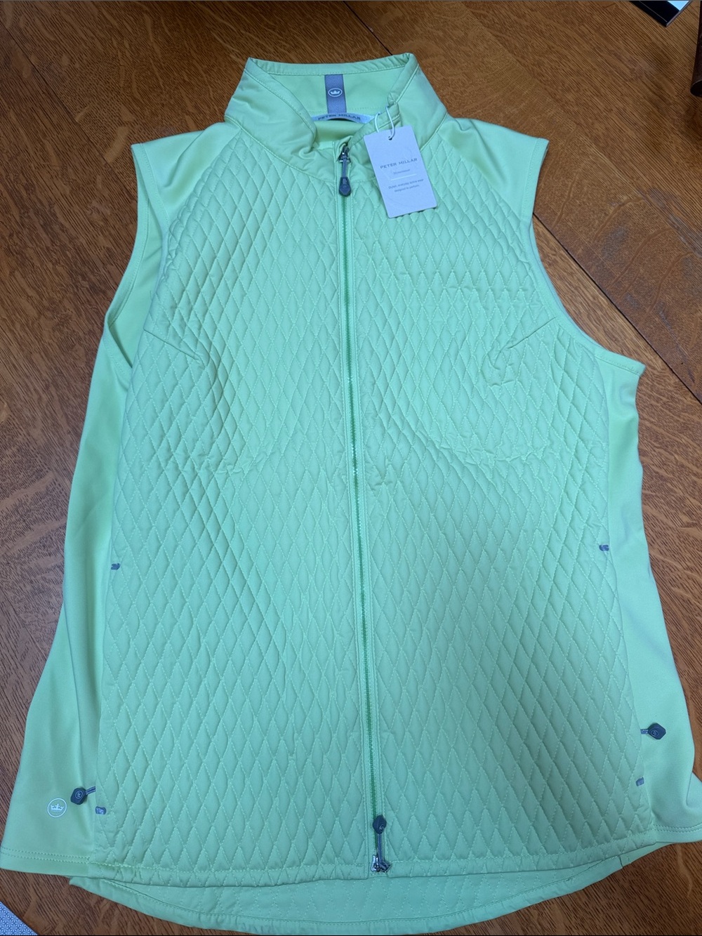 Peter Millar Sprite Green Quilted Women’s Vest Size L NWT